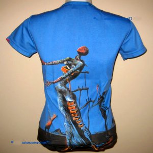 Salvador Dali BURNING GIRAFFE Cap Sleeve Fine Art Print T Shirt Misses XL Extra Large