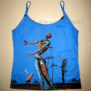 BURNING GIRAFFE New Salvador Dali Fine Art Print TANK TOP Misses XL