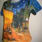 Van Gogh CAFE TERRACE at NIGHT Cap Sleeve Art T Shirt Misses XL