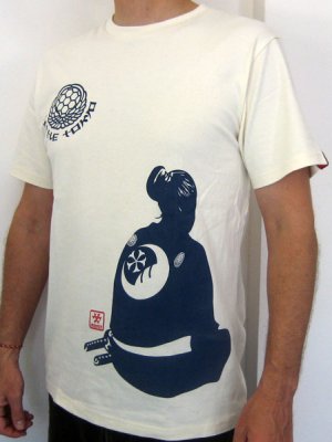 SAMURAI PROFILE RONIN JAPAN Yakuza T-Shirt S Small Cream
