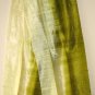 Thai Silk Fabric Scarf Hand Crafted OLIVE and CREAM