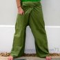 Thai Fisherman Yoga Pants 280 gram OLIVE GREEN Cotton FREESIZE