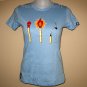 MATCH HEAD Fun New Cisse BURN OUT T-shirt Misses S BNWT