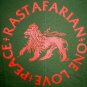 RASTAFARIAN PEACE ONE LOVE New REGGAE T-shirt XXL GREEN