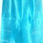 Thai Silk Fabric Scarf BRIGHT TURQUOISE BLUE Thailand Siam Textile Fabric