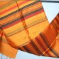 Thai Silk Fabric Scarf BRIGHT TURQUOISE BLUE Thailand Siam Textile Fabric