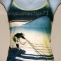 FISHERMAN Ukiyoe Japan Art Print TANK TOP Shirt Misses M Medium
