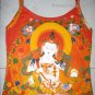 GUANIM Buddhist Goddess of Mercy Cap Sleeve Hindu Art Print T Shirt Misses M Medium