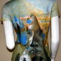Salvador Dali PYRAMID of FORTUNE Cap Sleeve Fine Art Print Short Sleeve T Shirt Misses M Medium