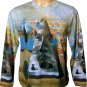 PYRAMID of FORTUNE Salvador Dali Long Sleeve Art Print Shirt Men's L Large