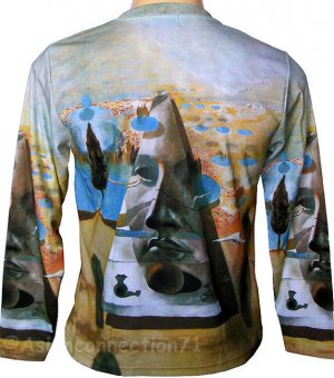 PYRAMID of FORTUNE Salvador Dali Long Sleeve Art Print Shirt Men's L Large