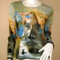 PYRAMID of FORTUNE Salvador Dali Long Sleeve Art Print Shirt Men's L Large