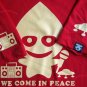 WE COME IN PEACE Alien DJ CISSE T-Shirt Asian XL Red