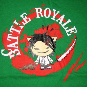 BATTLE ROYALE Cap Sleeve CISSE Disco Party Rave T-shirt Misses S Small Green