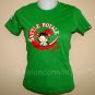 BATTLE ROYALE Cap Sleeve CISSE Disco Party Rave T-shirt Misses S Small Green