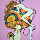 PSYCHEDELIC MUSHROOM NYMPH New T-shirt by REGGAE L Large Pink