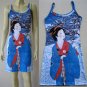 WINTER SNOW GEISHA New Japanese Ukiyoe Art Print TANK TOP L