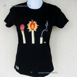 MATCH HEAD New CISSE Burnout Cap Sleeve T-shirt S Black
