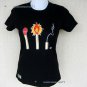 MATCH HEAD New CISSE Burnout Cap Sleeve T-shirt S Black