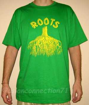 ROOTS Rasta REGGAE T-Shirt S,M,L,XL,XXL Green NWOT Irie