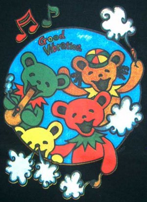 Rasta Bears GOOD VIBRATIONS New REGGAE T-shirt M Black