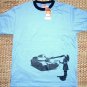 FLOWER GIRL vs TANK Scooter Monkey T-Shirt L Blue BNWT