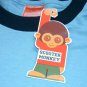 FLOWER GIRL vs TANK Scooter Monkey T-Shirt L Blue BNWT