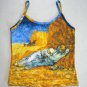 LA SIESTE Van Gogh Art Print LONG SLEEVE T-Shirt Misses M Medium
