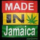 MADE IN JAMAICA Marijuana Roots Reggae T-shirt L Black