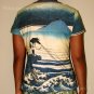 FISHERMAN Ukiyoe New Japan Art Print Cap Sleeve T Shirt Misses L