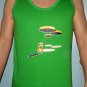 Bottlecap UFO Nightmare Cisse Shirt Singlet TANK TOP Slim Asian L Green
