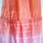 Thai Silk Fabric Scarf New Hand Crafted ORANGE and PINK 9-8