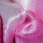 Thai Silk Fabric Scarf New Hand Crafted PINK and CREAM