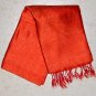 Thai Hand Craft Silk Fabric Scarf Shawl BRIGHT RED Large