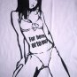 FOR HERE OR TO GO Sexy Scooter Monkey Japan Hentai Girl T-Shirt Mens M Medium Pink