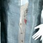 Thai Silk Fabric Scarf Shawl New INDIGO BLACK and GREY Textile Art