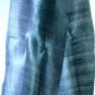 Thai Steel BLUE and Indigo BLACK Hand Crafted Silk Textile Fabric Scarf