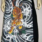 Japanese Tiger Irezumi Freesize Cotton Wrap Skirt S-XL Japan Tattoo Art Print