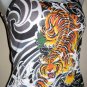 TIGER IREZUMI Sexy Japanese Biker Art Tattoo Shirt Singlet TANK TOP Misses XL