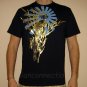 RONIN Vintage Gold Foil KOI Print T-Shirt XL Blue BNWT!