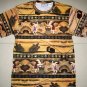 JAPAN Usagi FOLKLORE Japanese UKIYOE Art Print T Shirt MENS XL PN