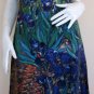 Vincent Van Gogh IRISES Hand Print Fine Art Dress Misses Size L 12-14