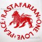 RASTAFARIAN PEACE ONE LOVE New REGGAE T-shirt L WHITE