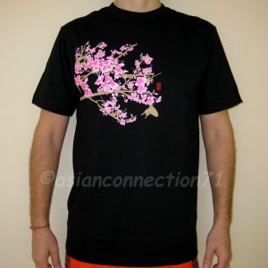 SAKURA Blossoms RONIN Japan YAKUZA T-Shirt XXL 2XL Black