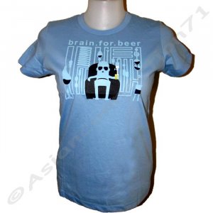 BEER FOR BRAIN CISSE Cap Sleeve T-shirt Misses S Small Blue