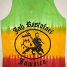 JAH RASTAFARI JAMAICA New Tie Dye REGGAE Tank Top S