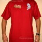 Okinawa Japanese SHISA LION Ronin Yakuza T-shirt L Large Red