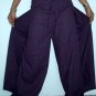 Thai Cotton Wrap Yoga Pants XXXL MANGOSTEEN Maroon Stripe Beach Dance Trousers PLUS SIZE