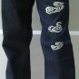 Japan RAIJIN FUJIN Embroidered SOUL OF KOI Jeans 32x34