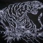 JAPAN TIGER DRAGON Long Sleeve EMBROIDERED T-Shirt XL